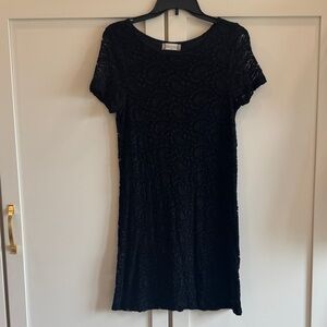 Altar'd State Elegant Black Lace Mini Dress